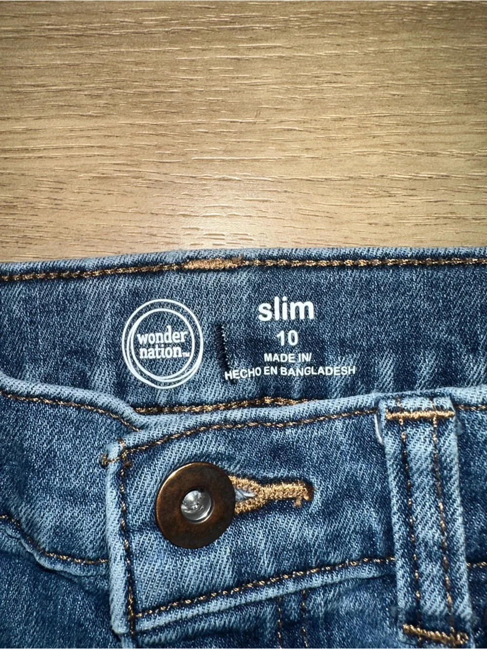 wonder nation Blue Slim Jeans with Contrast Stitching